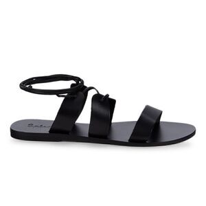 Splendid Sandals Womens Sz 7.5 B Black Tyler Gladiator leather Minimalist Flat‎